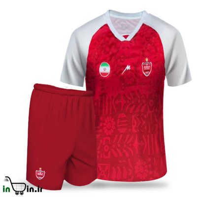 لباس فوتبال اول پرسپولیس به همراه شورت 2023/2024