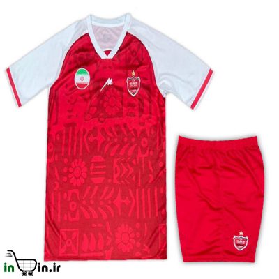 قیمت خرید لباس ورزش اول پرسپولیس به همراه شورت 2023/2024