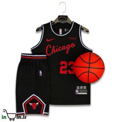 لباس بسکتبال مشکی شیکاگو به همراه شورت 2024