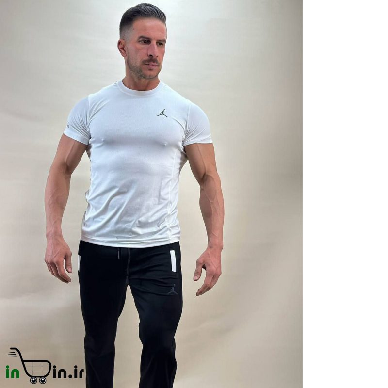 تیشرت شلوار سفید مردانه مدل جردن کد 23006
