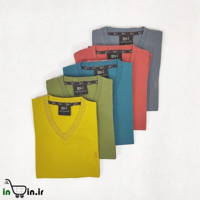 تیشرت مردانه مدل جودون یقه هفت کد 21248