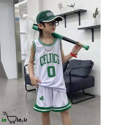 لباس بسکتبال بچگانه بوستون سلتیکس سفید 2025 همراه شورت تهران