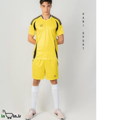 تیشرت شلوارک ورزشی مردانه زرد مدل Street gato کد 47990