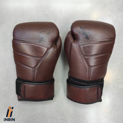 دستکش بوکس چرم هایابوسا جدید مدل شاهین قهوه ای تهران