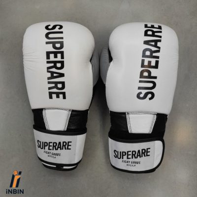 دستکش بوکس چرم SUPERARE آتل‌دار سفید مدل فیدل تهران