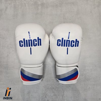 دستکش بوکس فوم clinch مدل جاناتان سفید و آبی