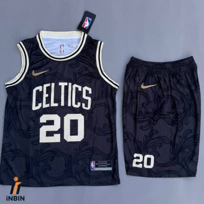 لباس بسکتبال بوستون سلتیکس مشکی به همراه شورت مدل کوین