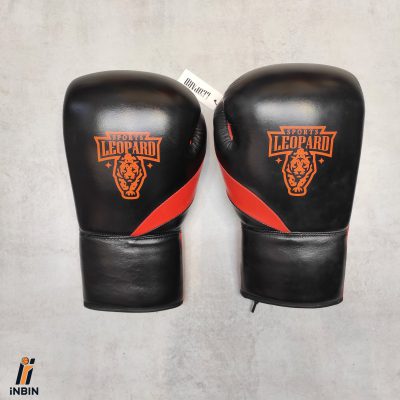 دستکش بوکس چرم مشکی لئوپارد مدل سینیور کد 70736
